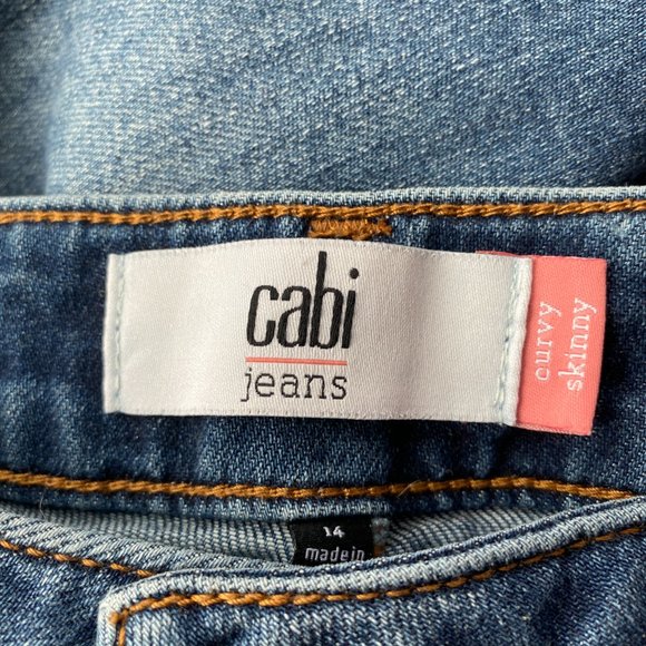 CAbi Deconstructed Curvy Skinny Jeans - Size 14 - High Rise, Denim, #5091 - Picture 7 of 11